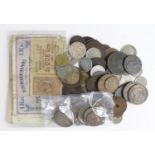 World Coins, small accumulation 19th-20thC including silver, plus a small quantity of 'wartime'
