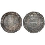 Elizabeth I silver crown, Seventh Coinage 1601-1602, mm. 1, Spink 2582, neatly plugged behind