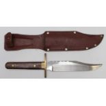 Bowie Knife by A.Wright & Son, Sheffield, very clean overall, in its scabbard.