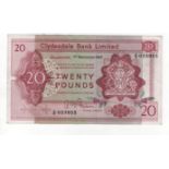 Scotland, Clydesdale Bank Limited 20 Pounds dated 1st December 1967, signed Fairbairn, serial C/E