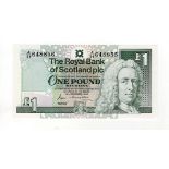 Scotland, Royal Bank of Scotland plc, 1 Pound dated 13th December 1988, a scarce ERROR, mismatched