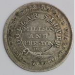 Token, 19thC : Lincoln silver shilling of Millson and Preston 1812, aVF