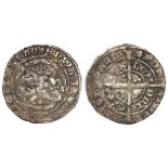 Edward III silver halfgroat of London, Class D, 1352-1353, Cross 1, 'R' with normal tail,