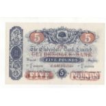 Scotland, Clydesdale Bank Limited 5 Pounds dated 13th January 1943, signed Mitchell & Young,