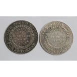 Tokens (2), 19thC : Bilston Rushbury & Woolley Shilling 1811, Staffordshire No. 2 x2, both VF