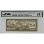 Netherland Antilles 250 Gulden dated 28th August 1967, serial K8208901, (Pick13a), PMG graded