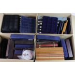Accessories: Four large boxes full of Westminster coin cases, coin trays, albums etc etc. BUYER