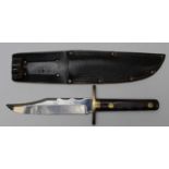 Bowie knife almost certainly by A.Wright & Son as identical to another one listed, but unmarked