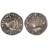 Henry VII silver groat, Profile Issue, Regular Type, triple band to crown, mm. Double pellet and