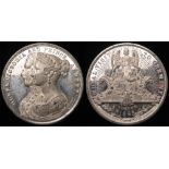 British / German Commemorative Medal, white metal d.38mm: Queen Victoria and Prince Albert Royal