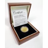 London Mint re-strike of a Henry VIII Half Sovereign, struck in 22ct gold to a proof finish and