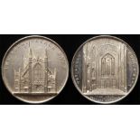 British Commemorative Medal, white metal d.50mm: The Abbey Church Bath, by Carter of Birmingham,