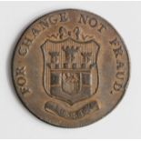 Token, 18thC : Lamberhurst J. Gibbs Halfpenny 1794, D&H Kent No. 35, VF-GVF trace lustre.