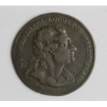 Token, 18thC : London, Sim's David Garrick Halfpenny, plain edge, D&H Middlesex No. 478a, GF