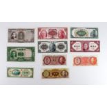 China (10), a small collection of different notes, Bank of China 1 Yuan dated May 1936, Farmers Bank