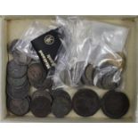 GB Coins, a small accumulation including low grade copper 17th-19thC, a couple of decent Cartwheel