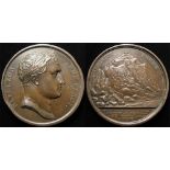 Napoleon Bonaparte, French copper medallion, dated 1813 of c.41mm., obverse:- Laureate bust right,