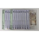 Cyprus (13), a mixed collection of third party graded notes, 1 Pound (9) dated 1982 - 1993, 50 Cents
