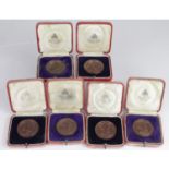 Music Medals, a collection of 6x Perthshire Musical Festival bronze medals 1920s-30s named to