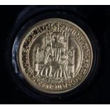 Fantasy issue. Henry VII gold sovereign "Re-strike" struck in 9ct gold (31.1g) boxed in hard plastic