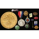 Mixed lot of medals & badges attributed to the famous Horticulturist Frances Mary Perry M.B.E., V.