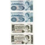 St. Helena (4), 5 Pounds (2) and 1 Pound (2), one example of each denomination with the ERROR