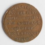 Token, 18thC : J.H. Tooke 'Tried for High Treason' Halfpenny 1794, plain edge VF