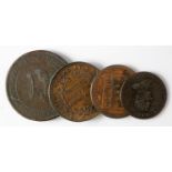 Tokens, 19thC Copper (4): London Thomas Wood Auctioneers Halfpenny 1811, London No. 845, Fine,