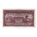 Trinidad & Tobago 5 Dollars dated 1st May 1942, serial 31A 95395, (TBB B109c, Pick7b), small light
