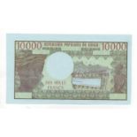 Congo 10,000 Francs, a scarce face PROOF note, Congolese woman at left, light crease, dent, aUNC