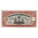 British West Africa 20 Shillings dated 28th January 1949, Arabic text on reverse, serial AE/5