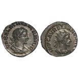 Vabalathus and Aurelian, joint reign 270-272 A.D., antoninianus struck in Antioch, their busts