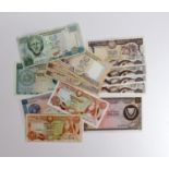 Cyprus (14), a small collection including a consecutively numbered pair of 250 Mils dated 1982 aUNC,