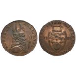 Token, 18thC : Ireland, Cronebane Irish Miners Halfpenny 1789, 'Lancaster London or Bristol' edge,