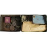 GB & World Coins, in two tins, ancient to 20thC, including much pre-47 silver.