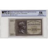 Greece 1000 Drachmai issued 1941, Ionian Islands Isole Jonie, first prefix serial 0001 364767, (