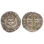 Edward III penny of London, Spink 1546A?, with Lombardic 'N's, portrait with bushy hair, no marks in