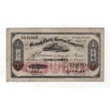 British North Borneo 1 Dollar dated 1st January 1936, Mount Kinabalu top centre, serial G141065, (