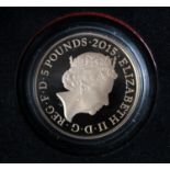 Five Pounds 2015 "Waterloo" FDC boxed as issued