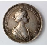 Charles II Marriage to Catherine of Braganza, unmarked silver medal 1662, the famous Golden Medal by