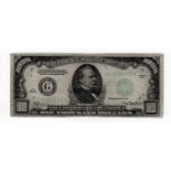 USA America 1000 Dollars dated 1934, a scarce Federal Reserve one thousand dollar bill, serial