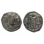Anglo-Saxon base sceat, Spink 804F, obverse:- Diademed bust, draped, right, cross topped sceptre