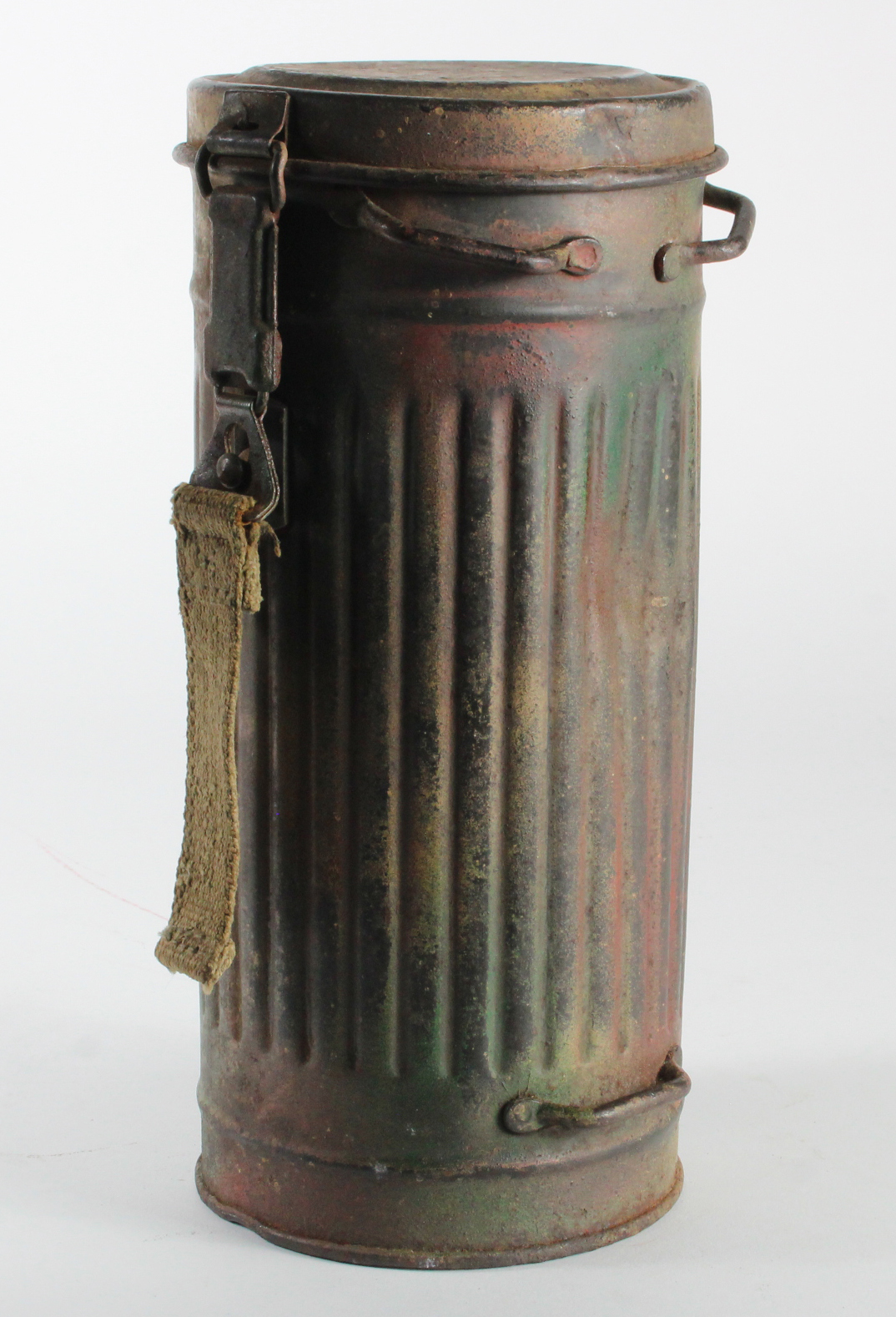 German Gas mask in camo tin, a scarce Normandy camo example