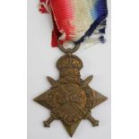 1915 Star to 22416 Pte W Alexander Scottish Rifles. KIA 14th July 1916 with the 9th Bn. Born Barony,