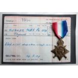 1914 Star to 6873 Pte T Hughes 1st Wiltshire Reg