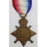 1915 Star to 6491 Pte W Hannah North'D Fus. KIA 25/9/1916 with the 10th Bn. Born Bedlington,