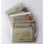 GB - selection of Postal History in pre stamp and stamped, mostly Victorian. (approx 24)