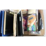 GB - large box with various albums / stockbooks and loose inc PHQ Cards, packets, KGVI mm noted.