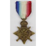 1915 Star to 3519 Pte F B Arnold 6/Bn AIF. Wounded In Action 20 August 1916 receiving multiple gun