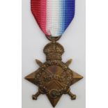 1915 Star to 18053 Pte W H Driver Essex Regt. KIA 29/7/1916 with the 13th Bn. Born Shoreditch. On